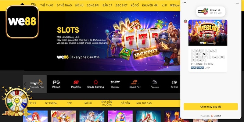 Live chat - Phương tiện kết nối We88 tiện lợi