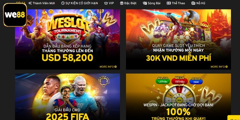 Tổng quan về chương trình khuyến mãi We88